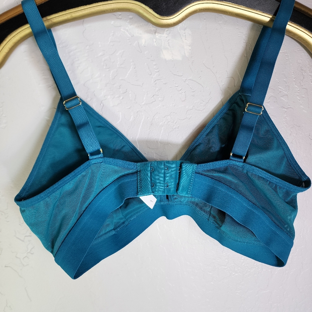 Lively Clamatis Blue Mesh Bralette Size 1 - Picture 3 of 5